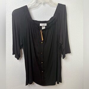 Accent 2X/3x Short Sleeve Blouse NWT
